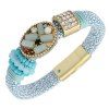 Bracelet orné de strass et gemme fausse et perles - Azur 