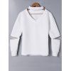 Découpez Out Zipper design Sweatshirt - Blanc L