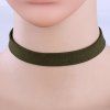 Collier choker en velours style punk - Vert Armée 
