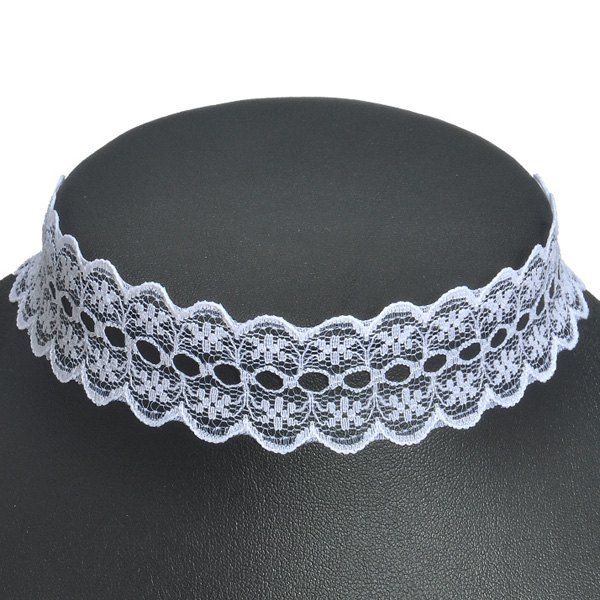 

Retro Lace Choker, White