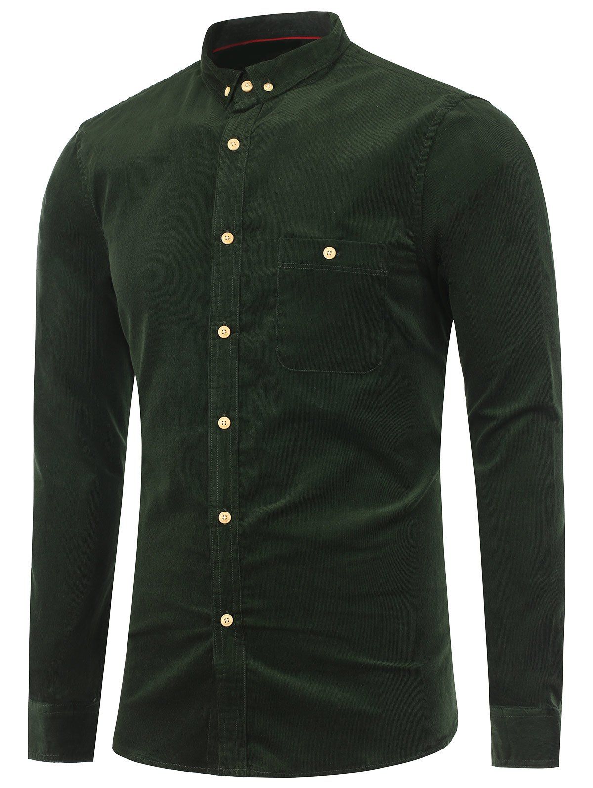

Corduroy Pocket Button Down Shirt, Army green