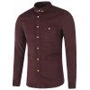 Chemise en velours côtelé boutonnée avec poches - Bourgogne S