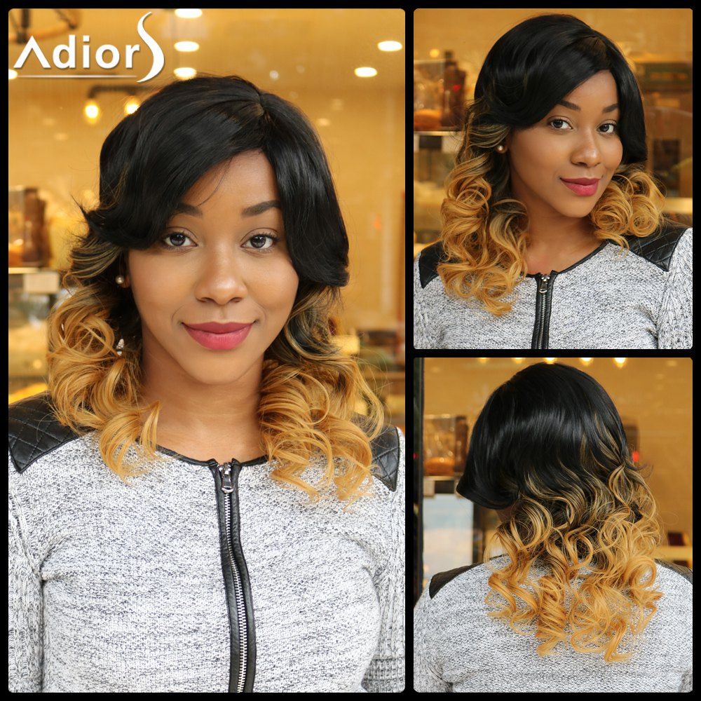 

Adiors Side Parting Medium Colormix Wavy Synthetic Wig
