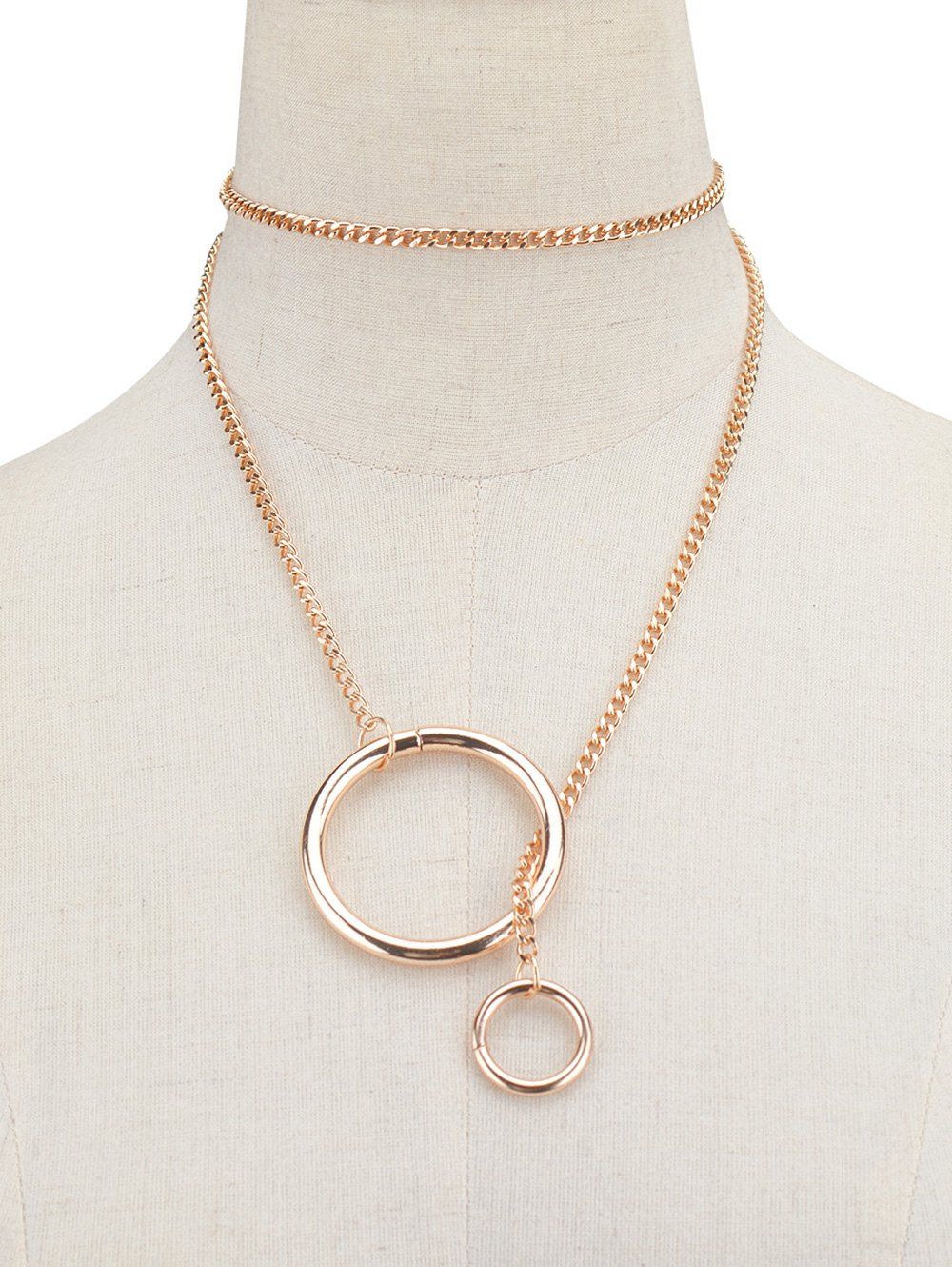 

Vintage Circle Chain Necklace, Golden