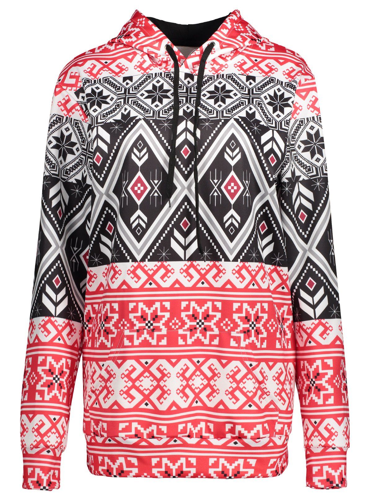 

Plus Size Snowflake Print Hoodie, Red