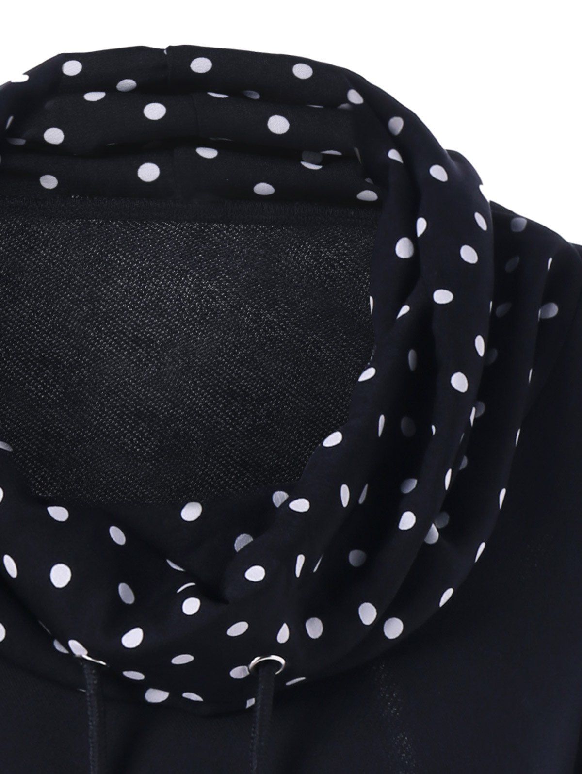 Such A Flirt Polka Dot Mesh Cowl Neck Top