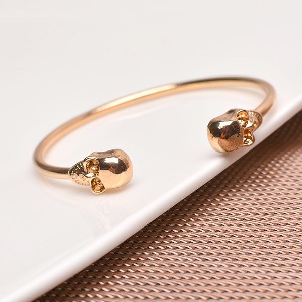 

Skull Vintage Cuff Bracelet, Golden