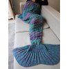 Drap tricoté motif d'écaille de poisson style de queue de sirène - multicolore 