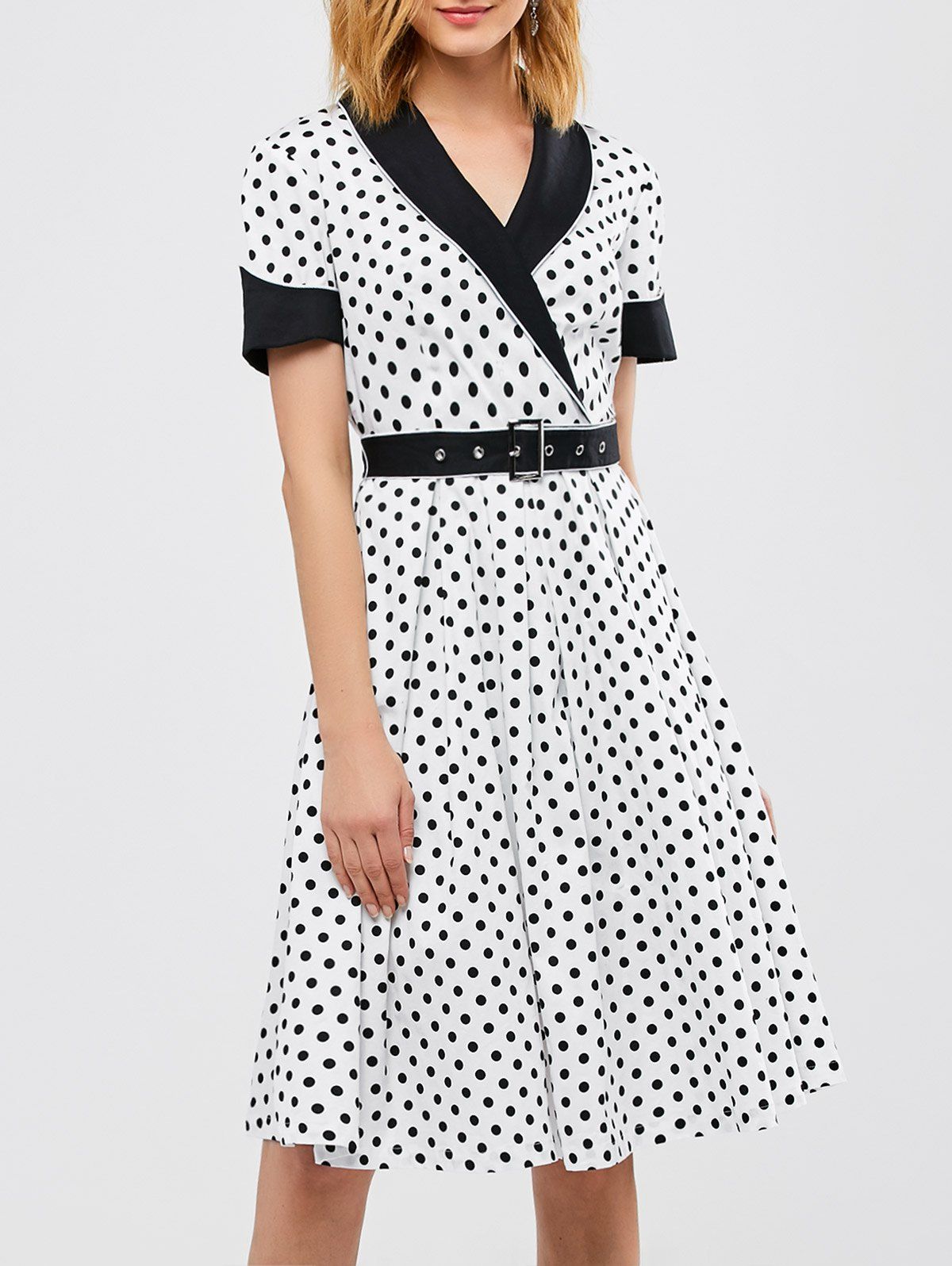 belted swing dress