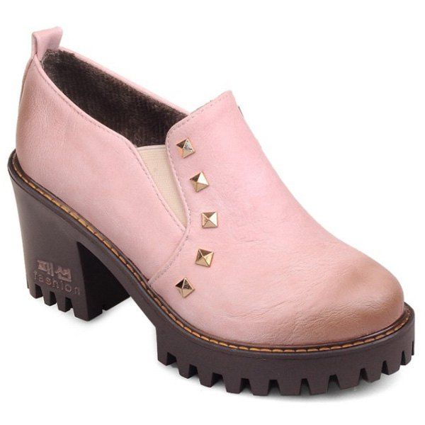 

Rivets Elastic Band Pumps, Pink