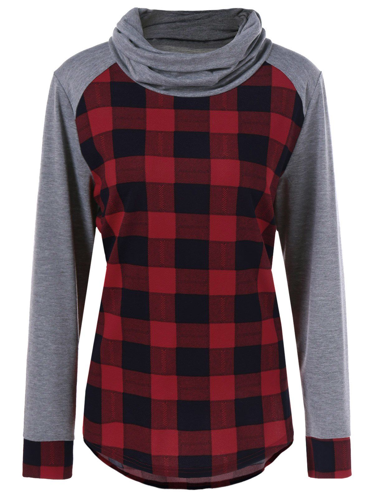 womens plus size red plaid shirt