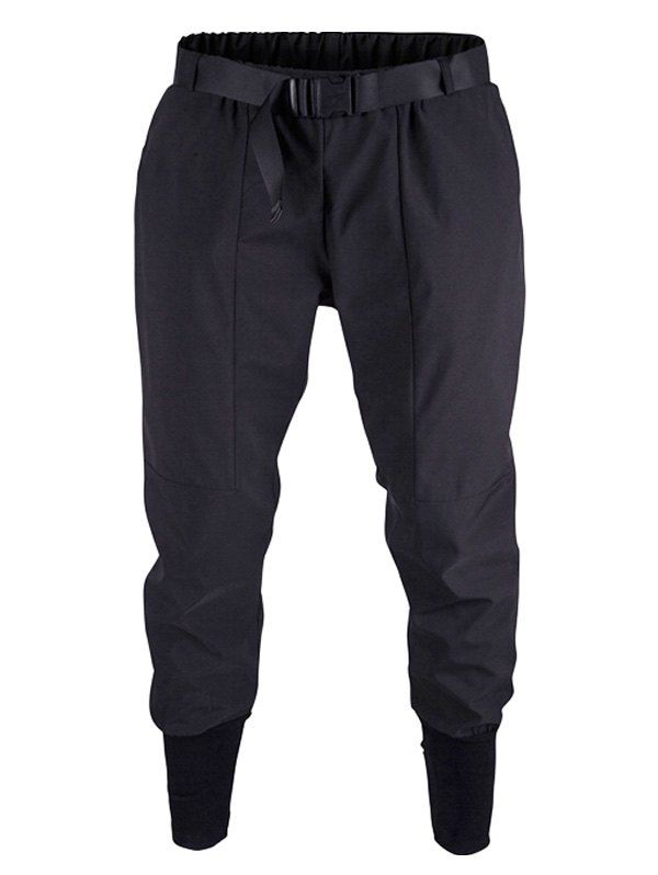Tight Fit Ankles Belted Jogger Pants 