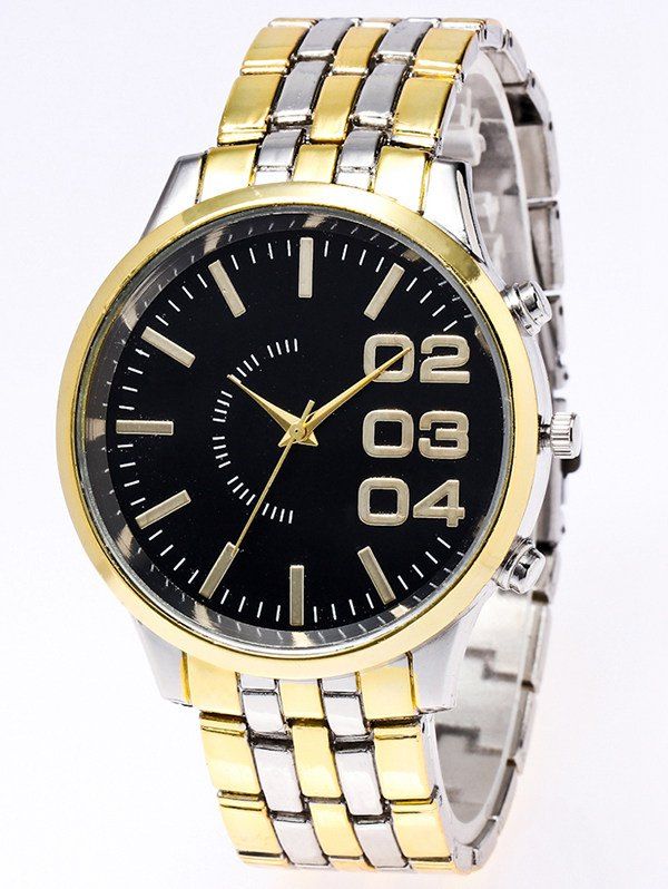 

Quartz Watch with Stainless Steel Watchband, Black