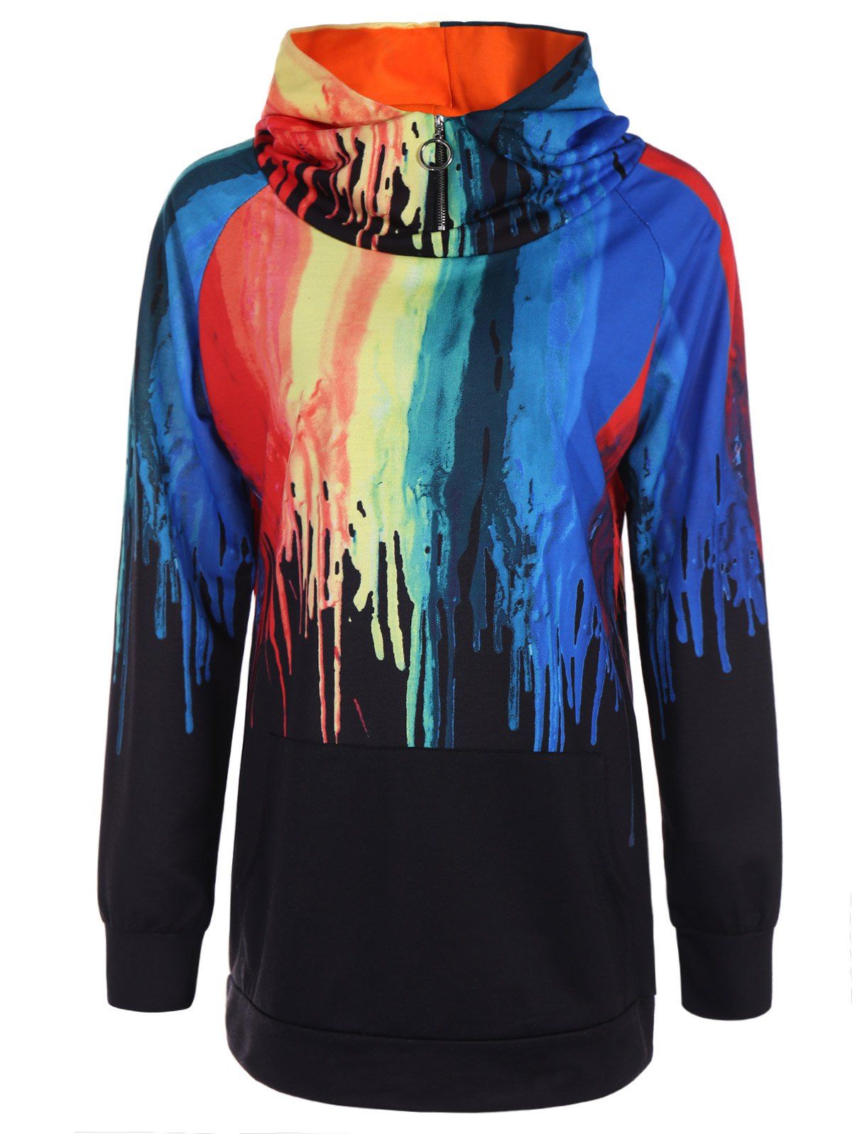 Black paint splatter hoodie clearance