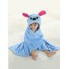 Couverture en laine polaire à capuche en forme d'animal comique pour enfants - Bleu Ciel 