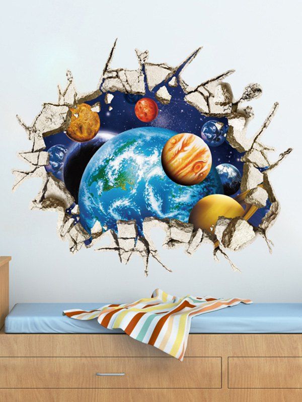 

Wall Broken 3D Galaxy Design Wall Stickers, Colormix