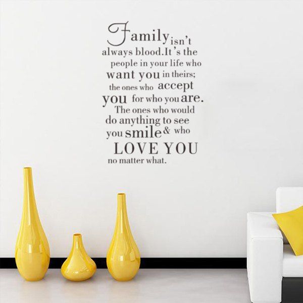 

English Proverb Room Decorative Wall Stickers, Black