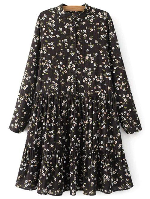 mandarin collar dress long sleeve