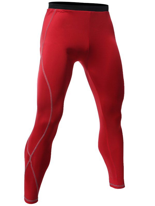 

Skinny Fit Quick Dry Stretched Gym Pants, Red