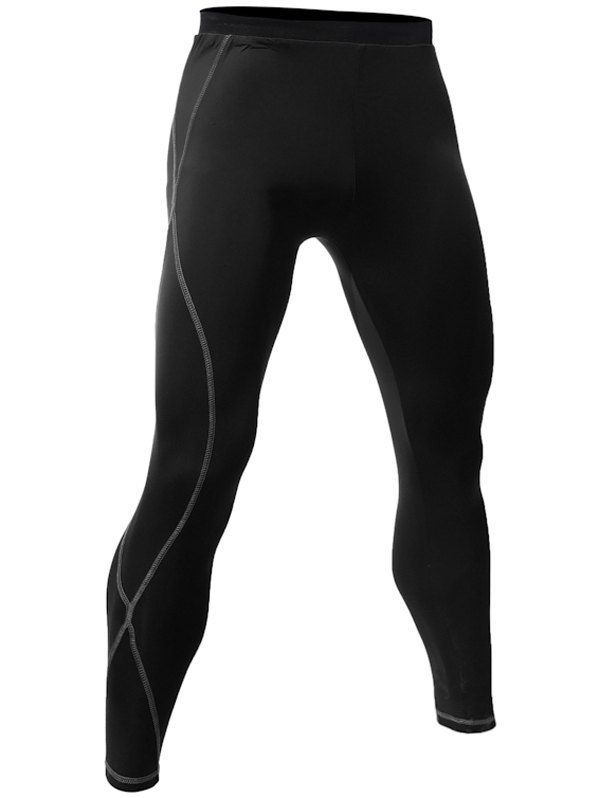 

Skinny Fit Quick Dry Stretched Gym Pants, Black