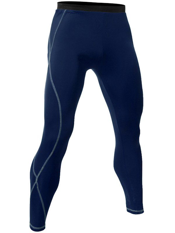

Skinny Fit Quick Dry Stretched Gym Pants, Cadetblue