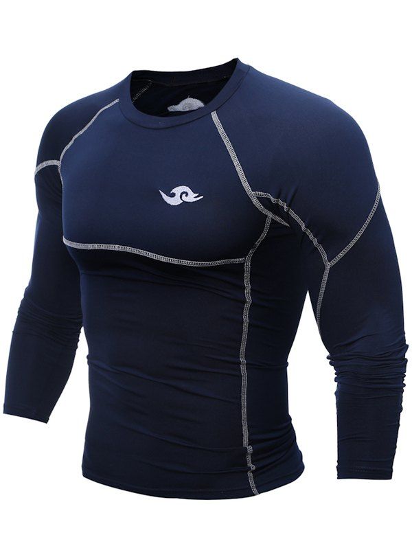 

Stitching Design Tight Logo Cycling Jerseys, Cadetblue