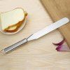 Couteau spatule lisse en acier inoxydable pour beurre gâteau - Argent 