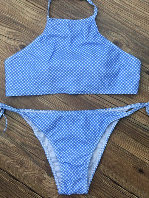 Bikini à lacet et à pois de Pilka - Bleu L