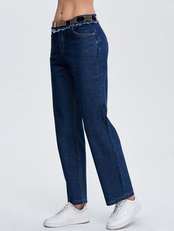Jeans droit poches - Bleu Toile de Jean M