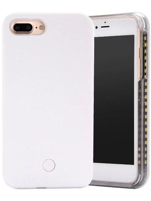 

Selfie Luminous LED Flashlight Back Case For iPhone, White