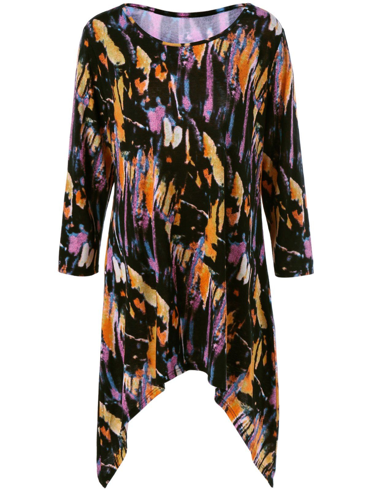

Plus Size Splatter Paint Tunic T-Shirt, Colormix