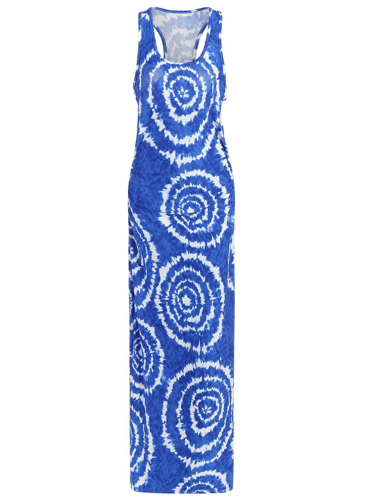 

Bohemian Tie Dye Maxi Tank Dress, Blue