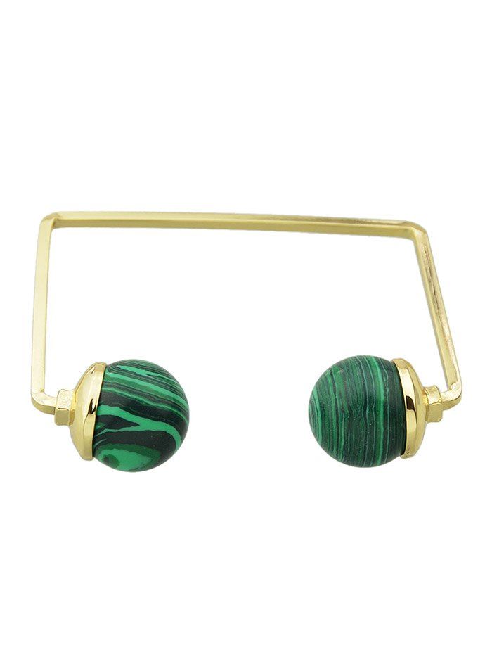 

Faux Gem Ball Cuff Bracelet, Green