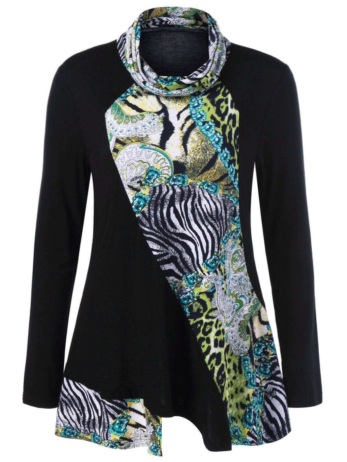 

Animal Print Tunic T-Shirt, Colormix