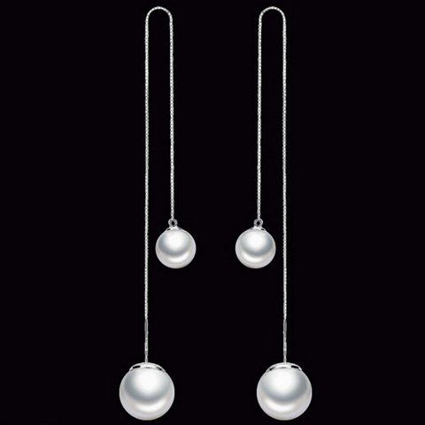 

Faux Pearl Earrings, White