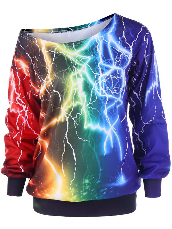 Foudre Imprimer Skew Sweatshirt Col - multicolore XL