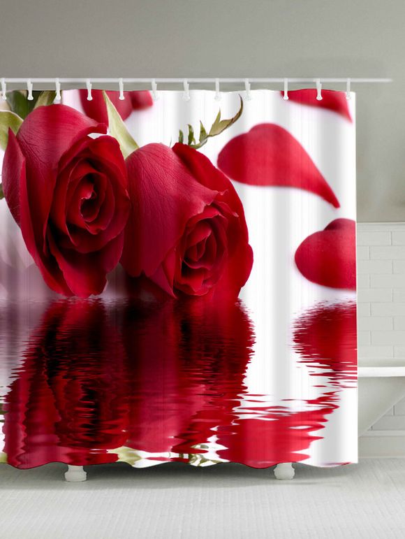 Rideaux de douche  Imprimé de Roses - Rose 