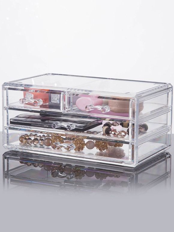 Boîte à bijoux Tiroir Maquillage Organizer - Transparent 