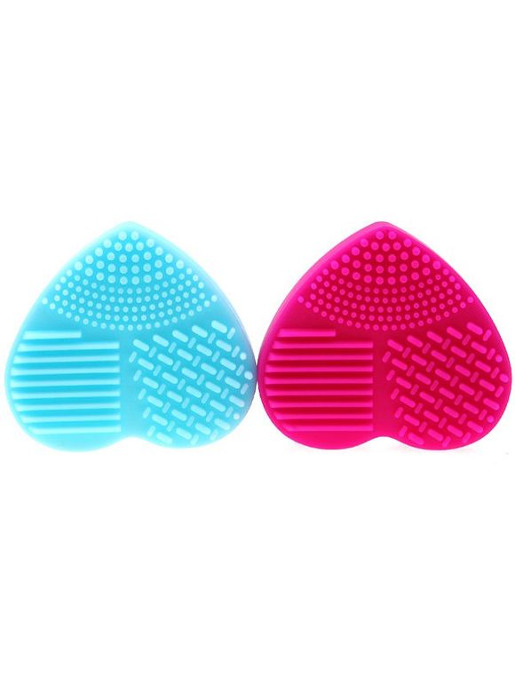 2 Pcs Heart Shape Cleaning Tool Brush Eggs - COLORMIX 