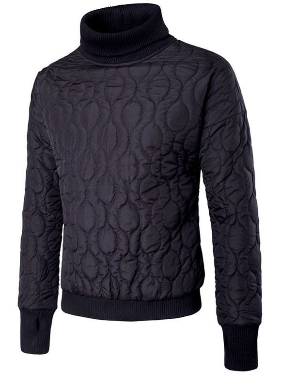 Sweatshirt géométrique rembourré - Noir M