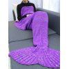 Garder au chaud hiver Crochet Yarn Mermaid Blanket Throw - Pourpre 