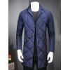 Manteau matelassé et boutonné à losange t col revers - Bleu profond XL