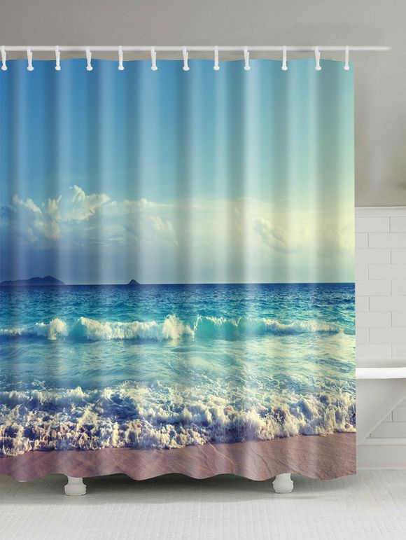Rideau de douche imperméable imprimé océan pour salle de bain - multicolore 180CM*180CM
