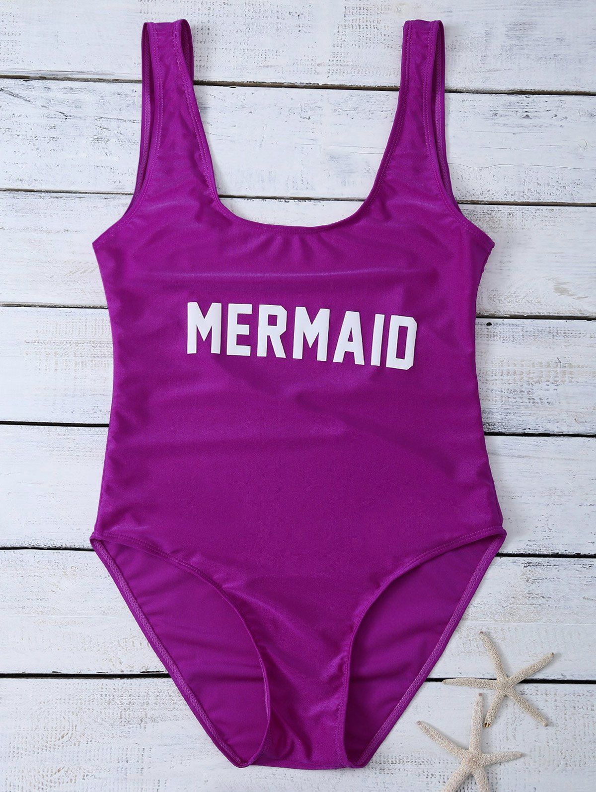 

High Leg One Piece Swimsuit, Purplish red