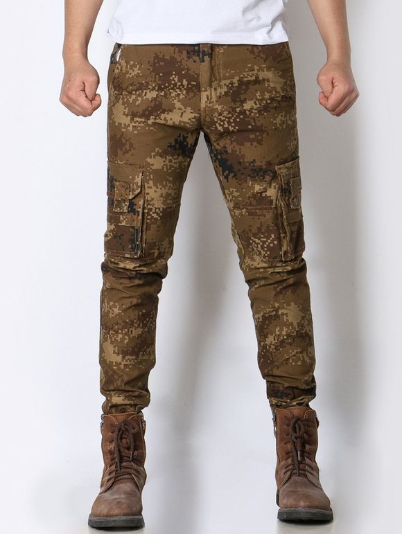 Pantalon zippé agrémenté poches de camouflage - Marpat Désert 34