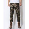 Pantalon cargo zippé agrémenté poche de camouflage - Vert Armée 33