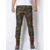 Pantalon cargo zippé agrémenté poches de camouflage - Vert 28