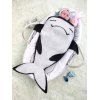 Blanket pour bébé en Forme de poisson Knitting Cartoon - Blanc Noir 