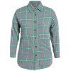 Chemise à carreaux avec deux poches en grande taille - Vert L