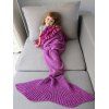 Multicouches couverture au crochet en forme de sirène pour bébé - Violet Rose 